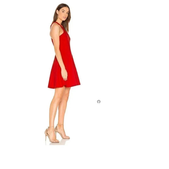 LIKELY Revolve Ashland Red Halter Neck Mini Dress Fit & Flare Size 6 - Picture 3 of 10